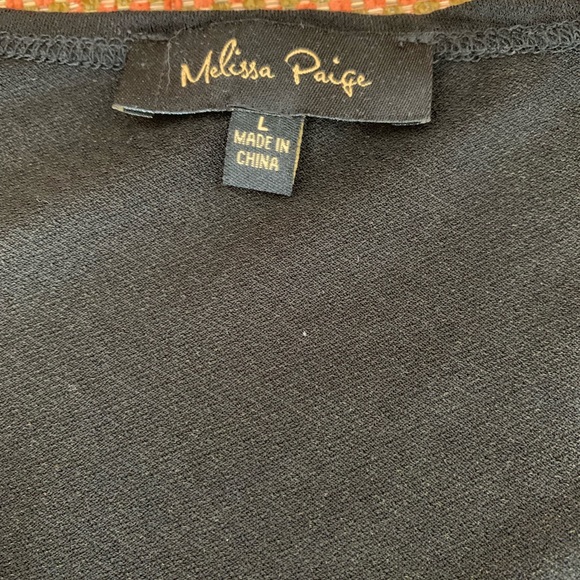 Black V-Neck Sleeveless Top with Beading - Picture 6 of 6